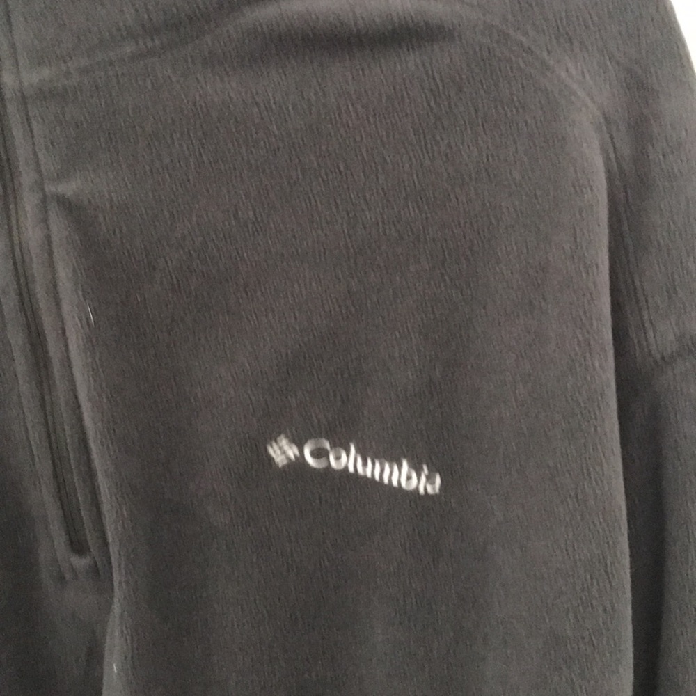 Columbia microfiber zip down front soft! fleece mens black size XXL - Picture 5 of 9